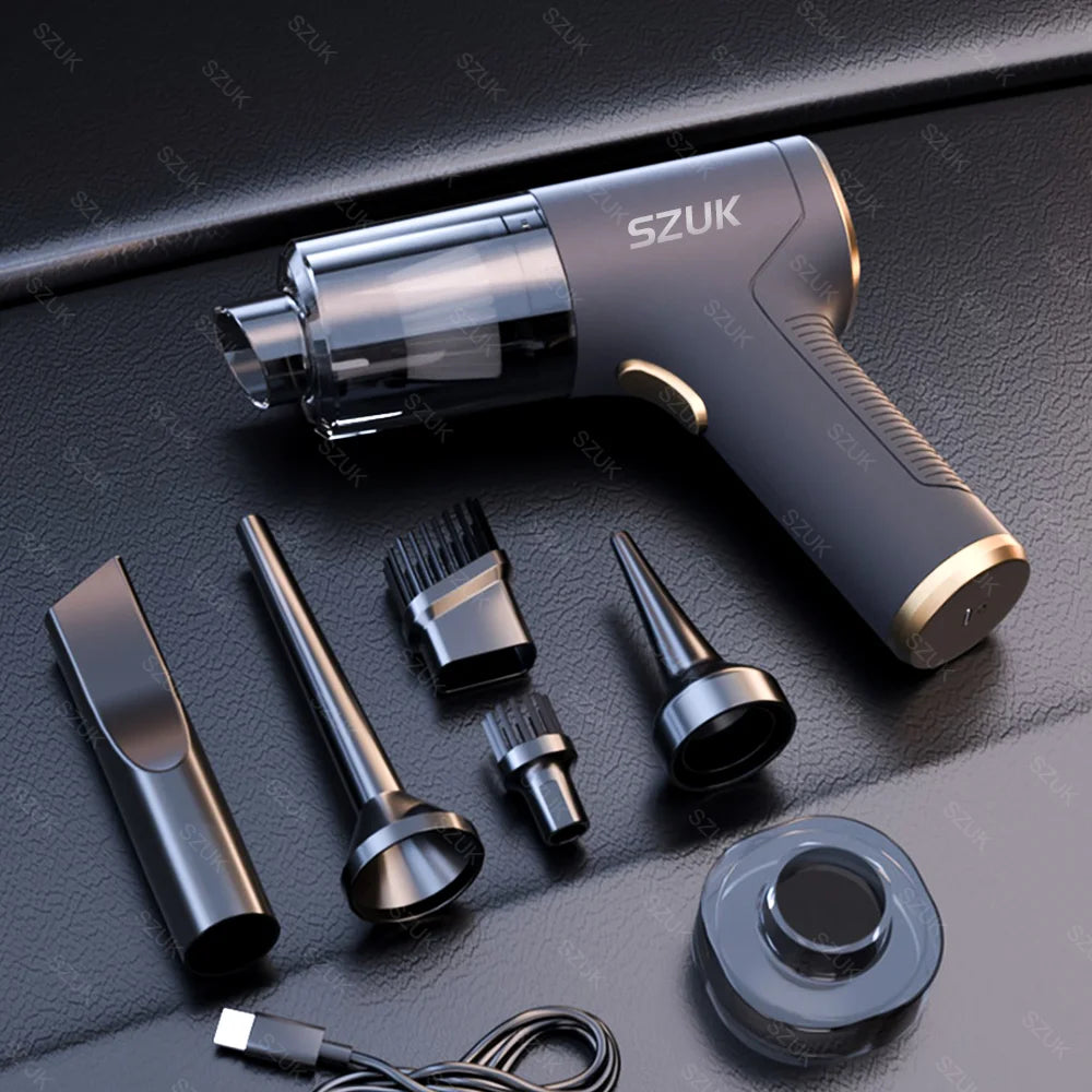 EasyCar™ SZUK 98000PA Car Vacuum Cleaner Mini Powerful Cleaning Machine Strong Suction Handheld for Car Wireless Portable Home Appliance