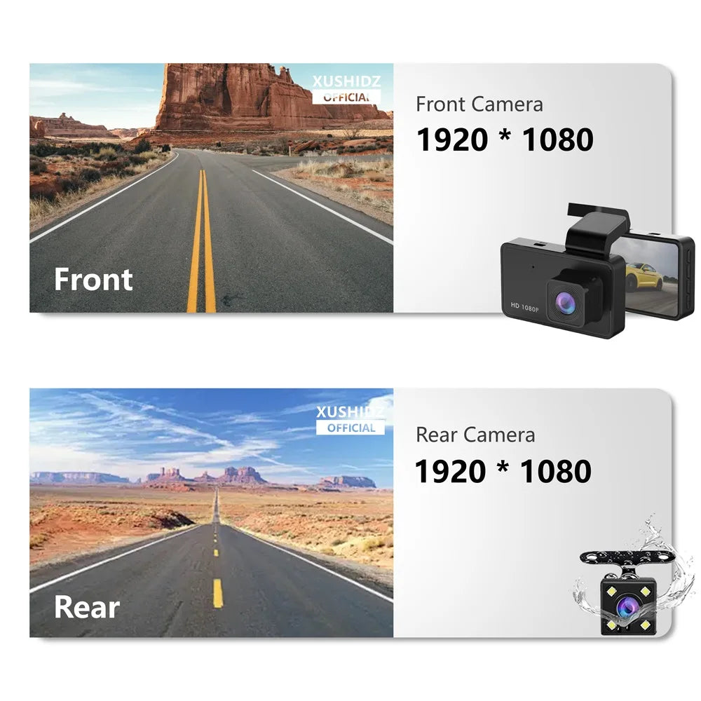 EasyCar™ XUSHIDZ Q10 1080P NEW Dash Cam Night Vision Car DVR Vehicle Recorder Car Camera G-sensor HDR DVR Loop Recording Dashcam