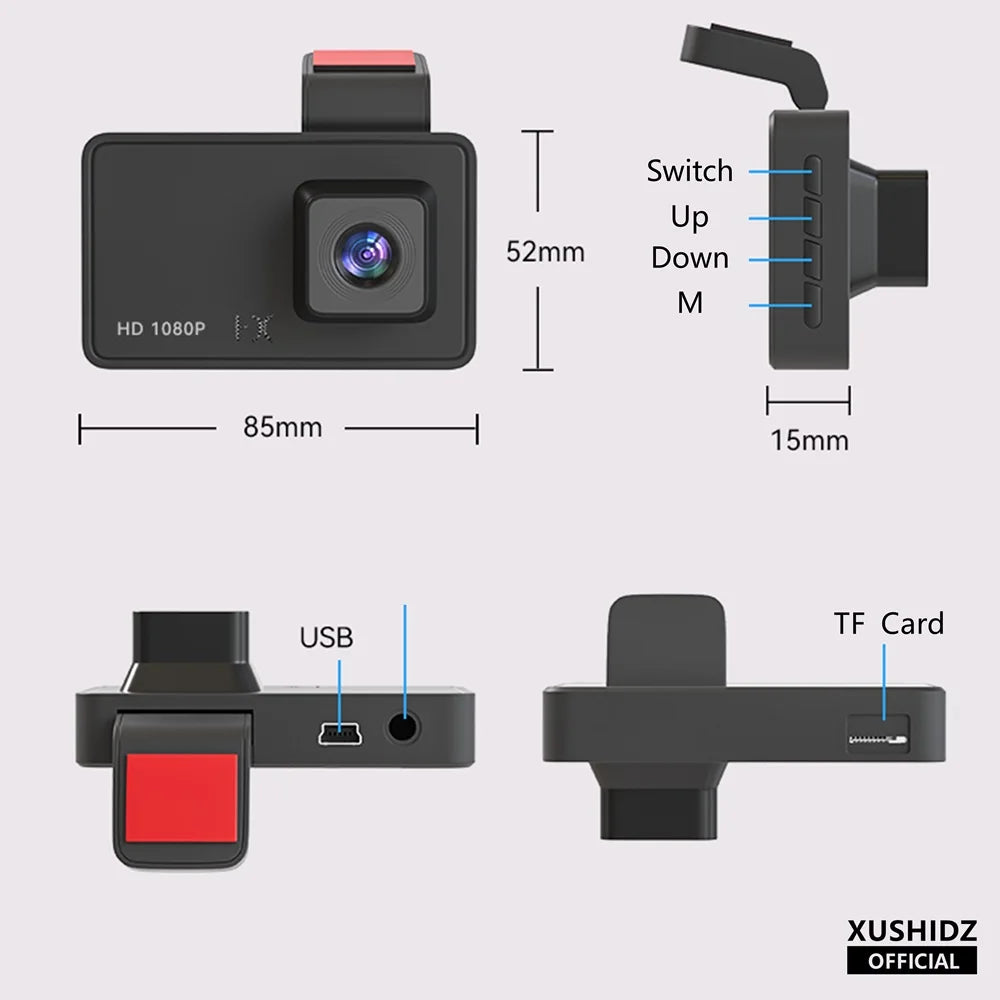 EasyCar™ XUSHIDZ Q10 1080P NEW Dash Cam Night Vision Car DVR Vehicle Recorder Car Camera G-sensor HDR DVR Loop Recording Dashcam