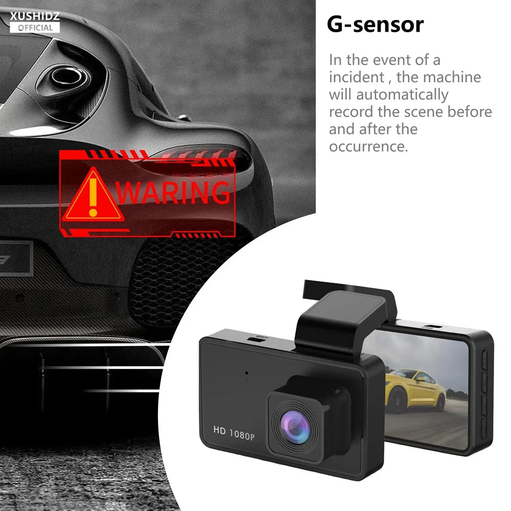 EasyCar™ XUSHIDZ Q10 1080P NEW Dash Cam Night Vision Car DVR Vehicle Recorder Car Camera G-sensor HDR DVR Loop Recording Dashcam