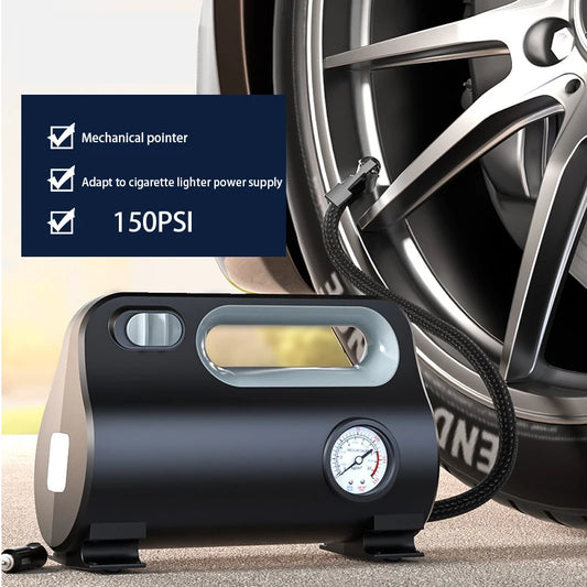 EasyCar™ Car Electric Air Tyre Compressor Tire Inflator LED Digital Air Pump 12V Mini Portable Air Compressor For Car Motorcycles Bicycle